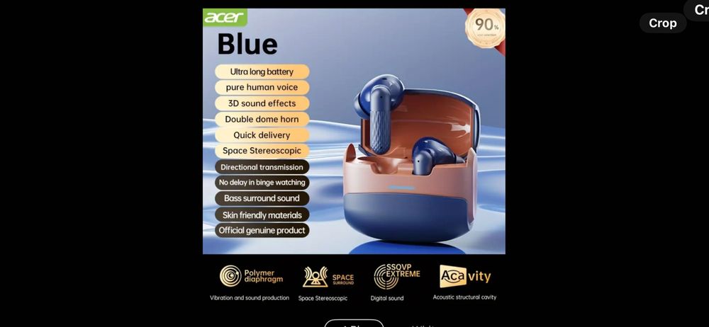 Безжични слушалки Acer