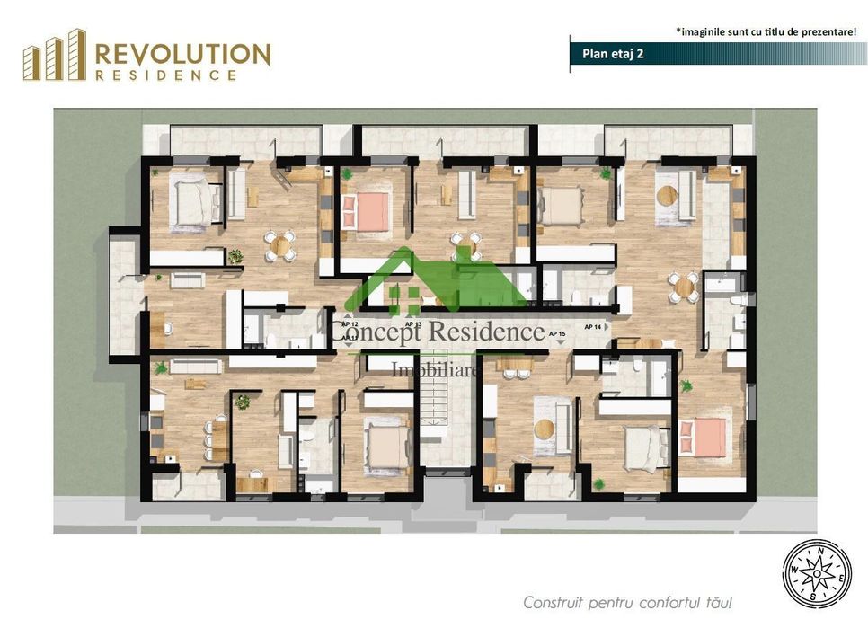 Comision 0%! Apartament 2 camere bloc nou, etaj 1,Oltului