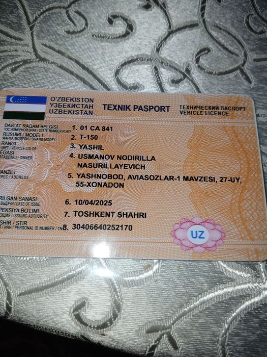 T 150 xolati yaxshi baloni 80%