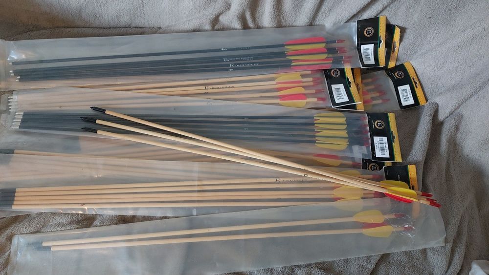 Sageti Tir cu Arcul Sageata Lemn Aluminiu Ascuțite Varf Metal Otel Arc