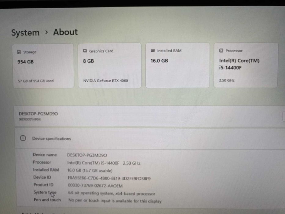 Нов Lenovo LOQ Tower 17IRR9, Intel Core i5-14400F, RTX 4060, 16GB, 1TB