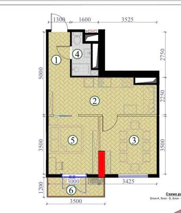 ПРОДАЖА 2х Ком. Квартиры!50м2|КОРОБКА|ЖК Maljaan Residence   бкс