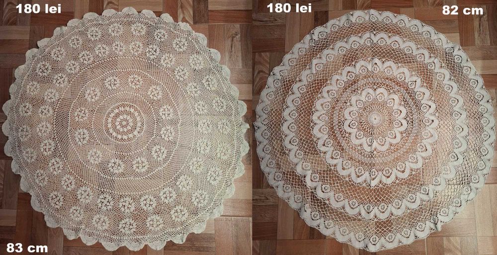 Mileu traditional, fata de masa, crosetata manual