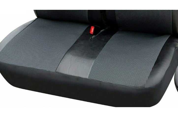 Huse scaune imitatie piele cu mat textil 2+1 ptr autoutilitare