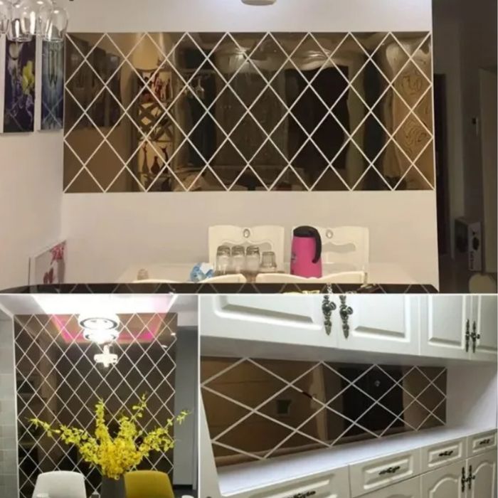 Комплект от 32 самозалепващи се акрилни огледала , 50x100 см