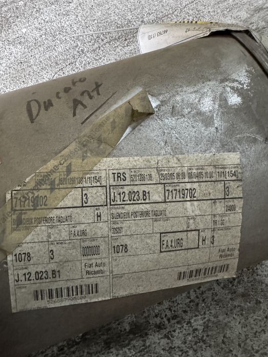Nou Original Toba Finala Esapament Fiat Ducato 230l 1.9 2.5D 71719102