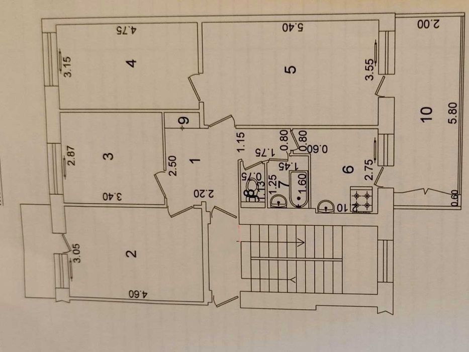 Ц-4 м.А.Кадыри Алайский ТЦ Ардус 4-комн 3/4 90 м² кирпич без ремонта