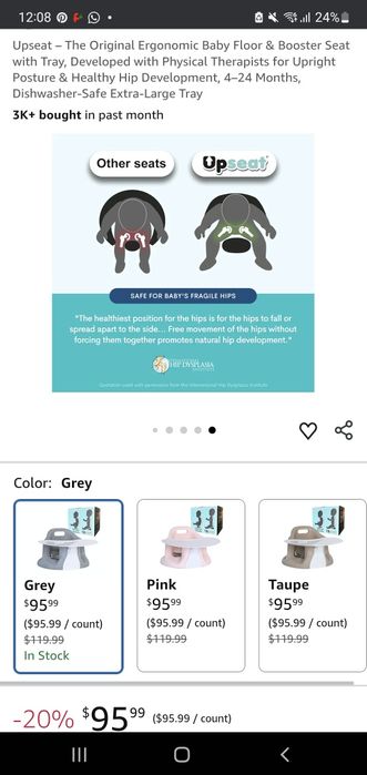 Scaun bebeluș cu tava inclusa, Ergonomic din SUA