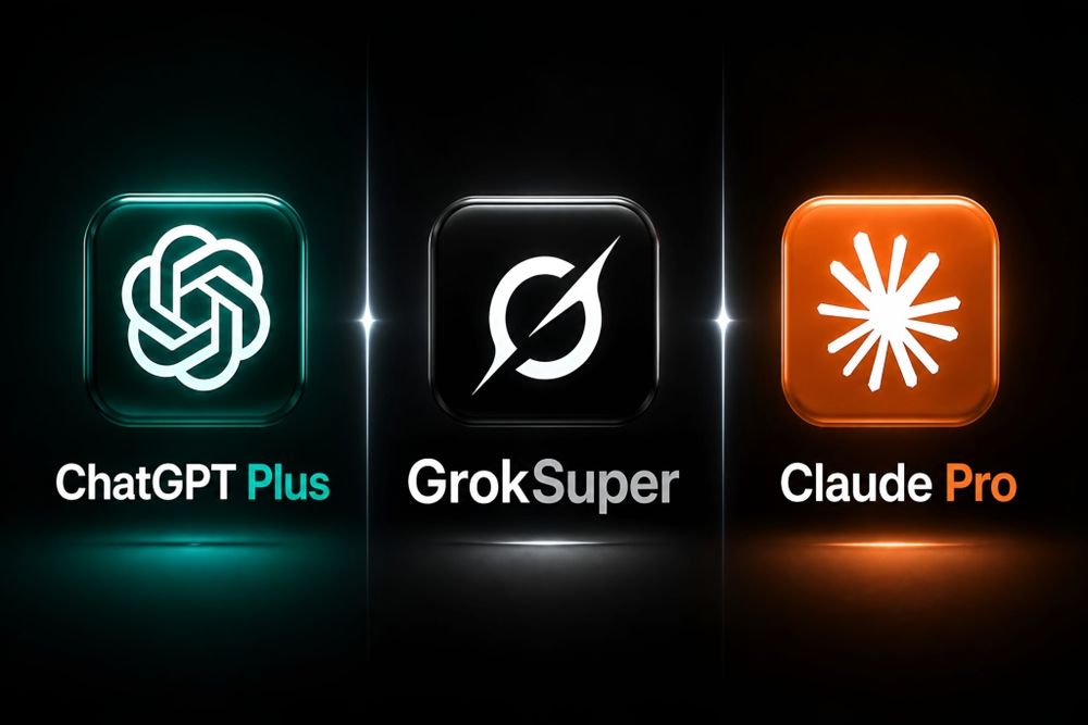 ChatGPT Plus:Claude Pro:GrokSuper на аккаунт