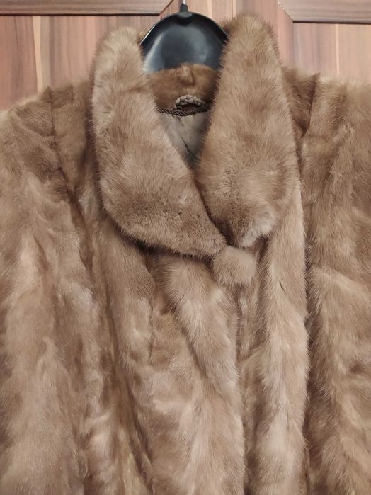 Две дълги палта от норка естествен косъм - размер М