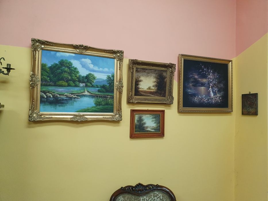 Изключителна антикварна авторска майсторска картина масло върху платно