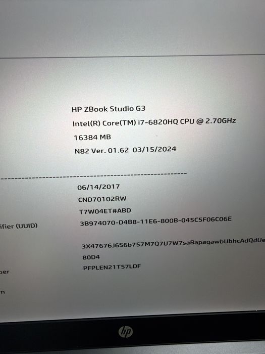 Laptop HP ZBook Studio G3 i7 16g 512g ssd nVidia 4g 15.6 4k