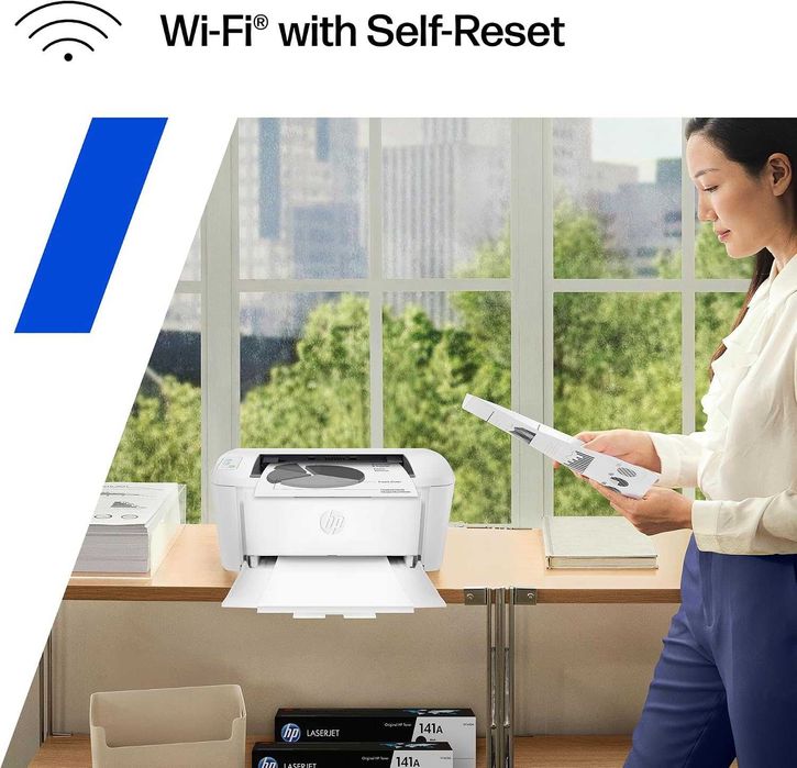 Чисто нов на 70 страници черно-бял лазерен принтер HP LaserJet M110w
