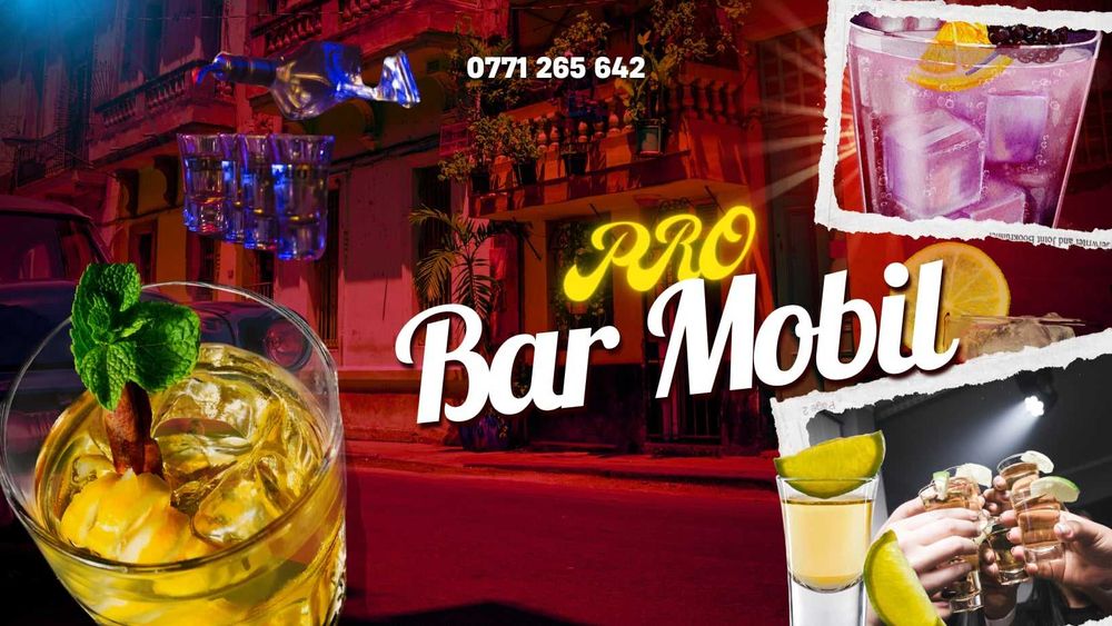Bar Mobil Profesional pentru Evenimente – Atmosferă Unică!