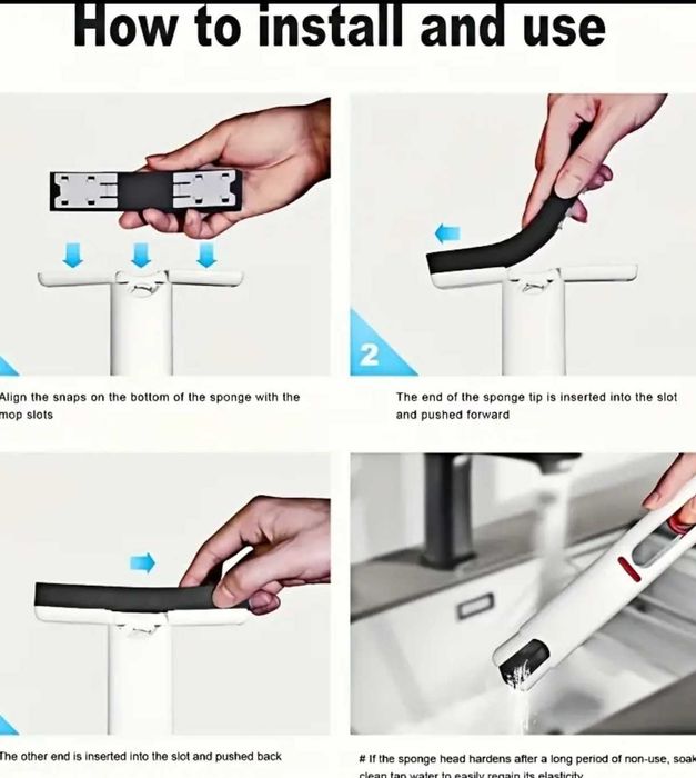 Мини-Швабра  портативная с самосжиманием!