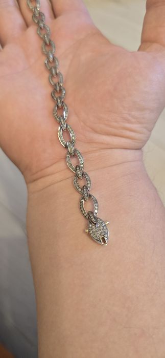 Brățară argint cu diamante naturale