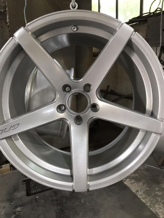 Прахово боядисване на метални елементи. Боядисване на джанти