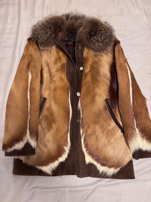 Яке / палто от естествена кожа и косъм от антилопа