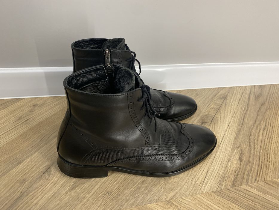 Мъжки боти оксфорд естествена кожа, размер 43