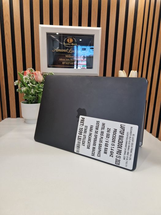 Macbook Pro 13 2020 i5 1,4GHz 256GB SSD 8GB Ram Intel Iris Plus Graphics fără Încărcător Garanție!#56924
