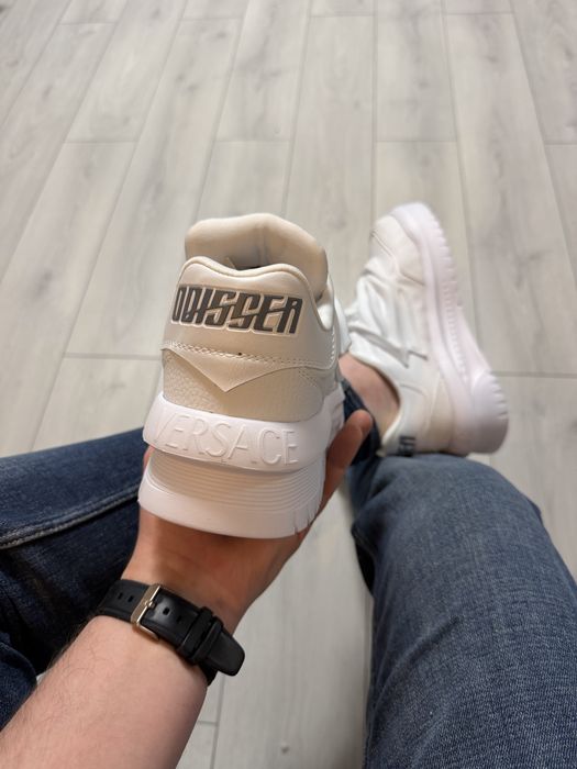 Adidasi Barbati Versace Odissea Full Alb!