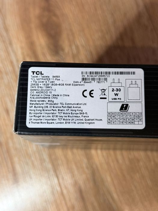 Tableta TCL NXTPAPER 11 Plus, 11.5" NXTPAPER, 256GB, WiFi, Dark Gray - SIGILATA
