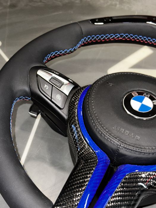 Volan BMW M Piele LED CARBON - Seria 1 2 3 4 5 6 - X1 X2 X3 X4 X5 X6