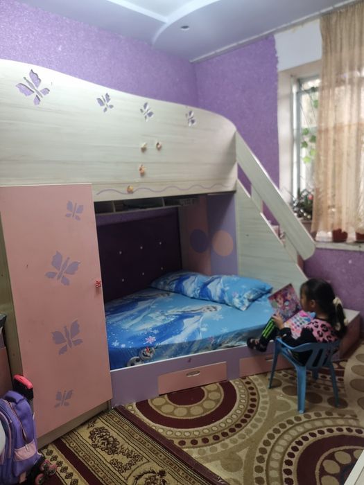 Кровать двухэтажный  kravat ikkietajli