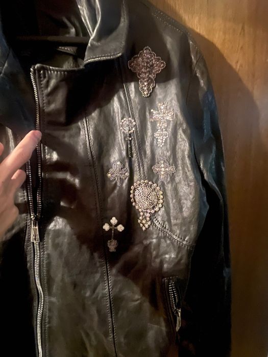 Richmond  compleu geacă piele + pantaloni . Original