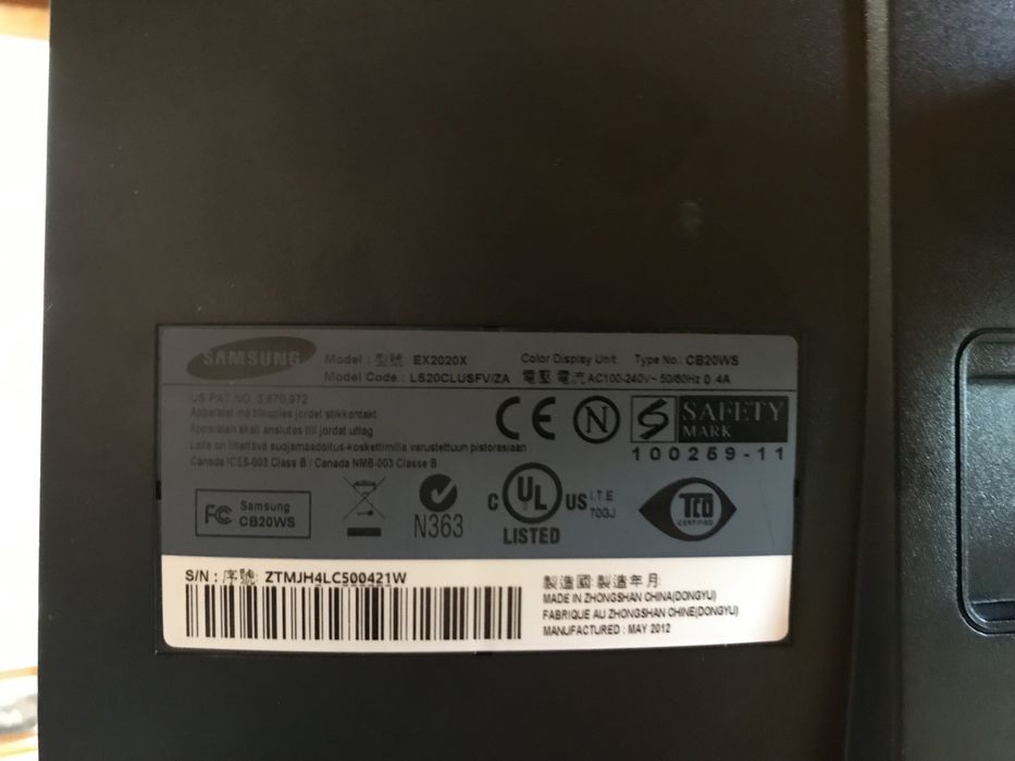 Samsung EX2020 Series Business Monitor x 2+стойка за двата и кабели