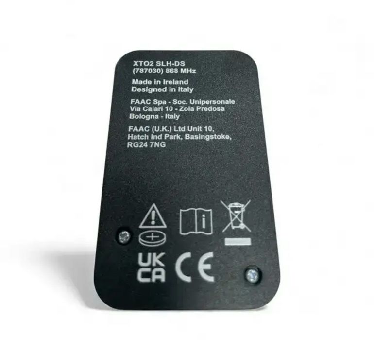 FAAC дистанционни- Made in Ireland, XTO2 SLH-DS, 2-канала, 868 MHz за гаражни врати и бариери.