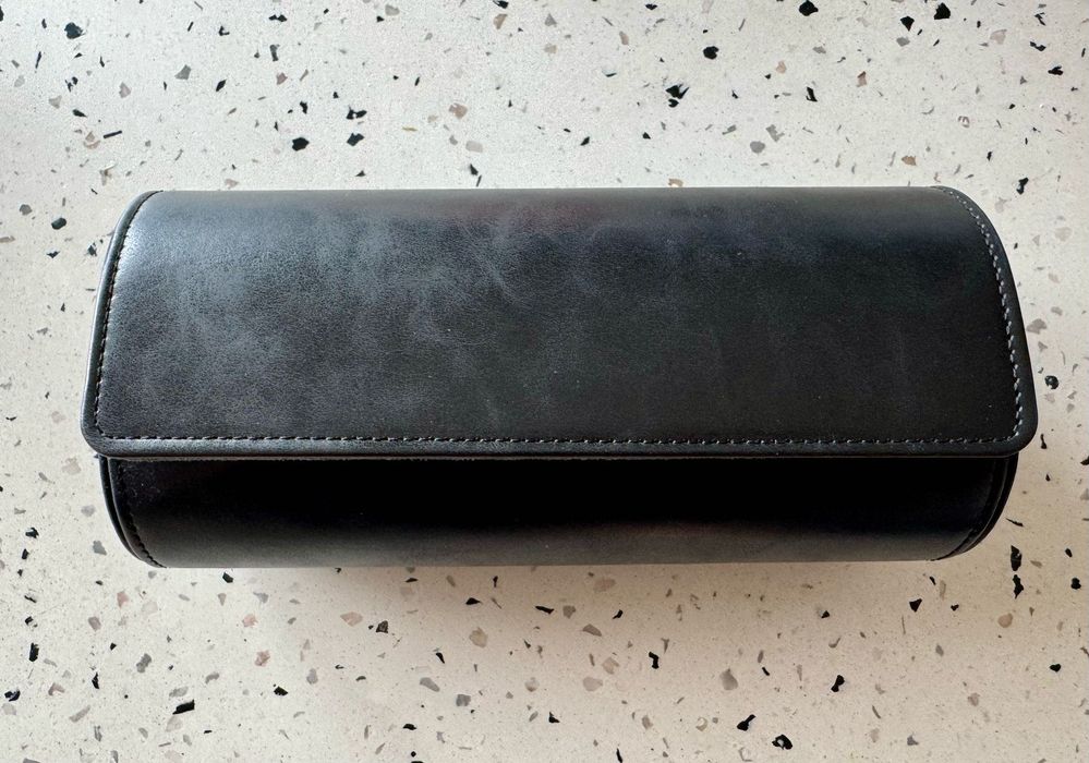 Cutie rulou din piele vintage pentru ceasuri - NEFOLOSIT