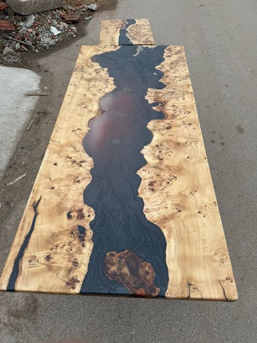 Трапезна маса със смола от топола  200/90/75 см