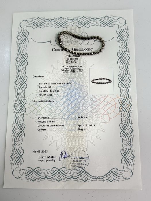 Bratara Tenis cu Diamante Naturale !!!