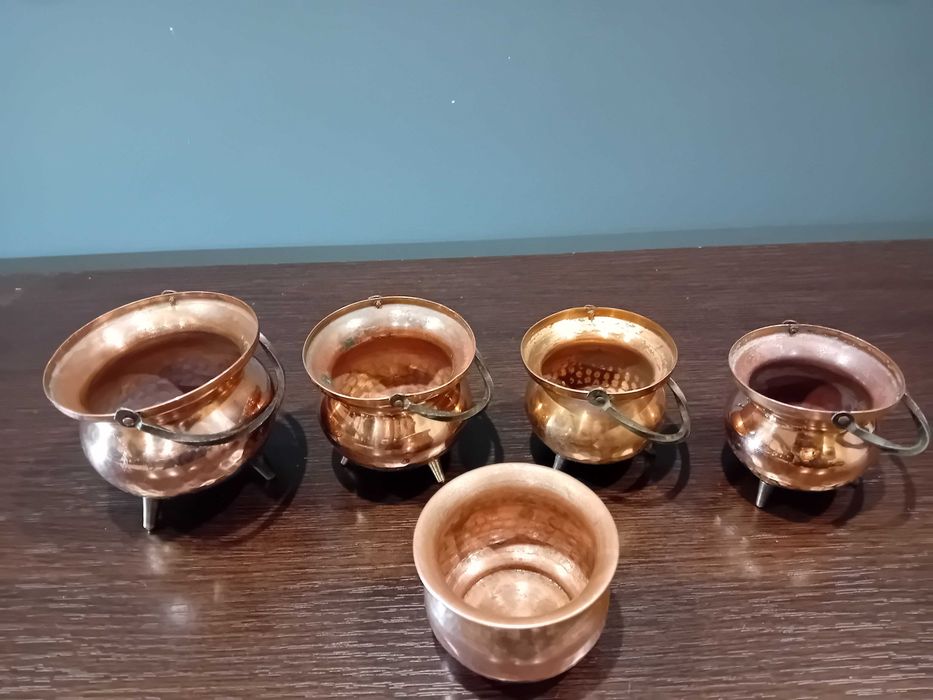 Set vase cupru masiv