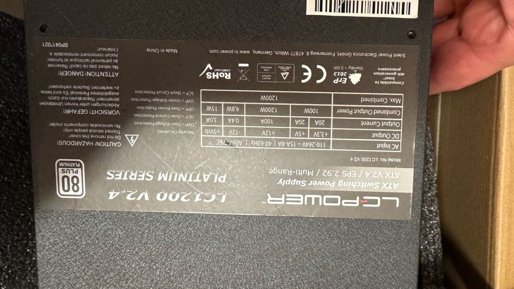 Мощно захранване за компютър LC-POWER1200