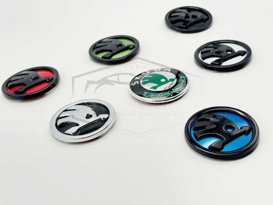 Емблема Skoda Шкода – 80мм / 90мм Octavia Superb, Fabia, Rapid, Kodiaq