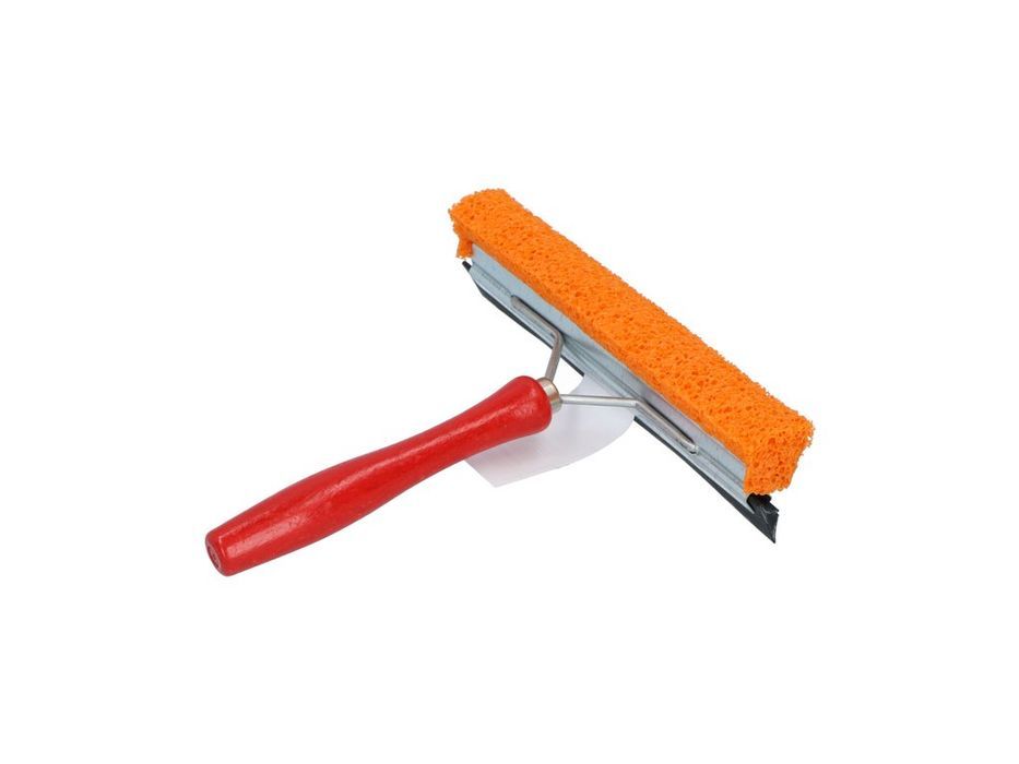 Racleta spalat geamuri auto Carpoint, cu burete din cauciuc natural si lamela cauciucata, maner din lemn, latime 22 cm
