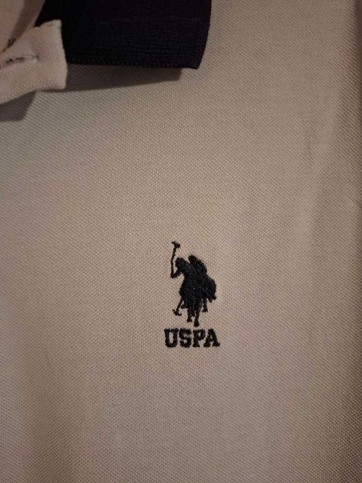 Tricou US Polo ASSN marimea M, regular fit, albastru pal