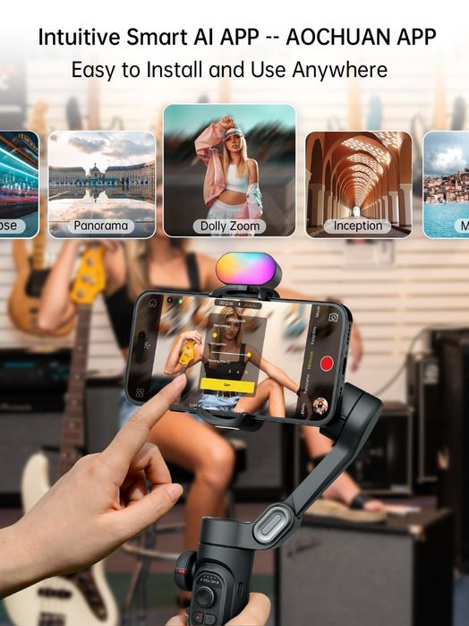 Смартфон Gimbal 3-осен стабилизатор за iPhone Android Селфи Гимбал сти