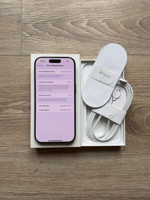 Iphone 16 PRO, bat.90% - negru titan