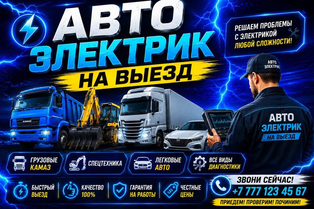 АвтоЭлектрик На Выезд. Компьютерная диагностика Грузовые КамАЗ Легковы