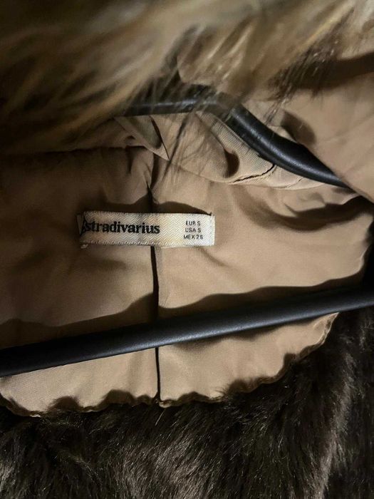 Geacă PARKA Stradivarius damă – toamnă/iarnă, crem auriu, S(ca noua)