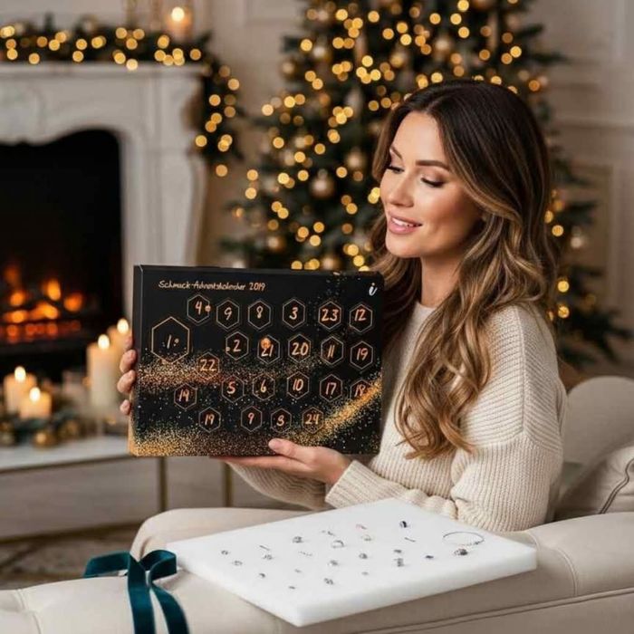 Луксозен бижутерен адвент календар 24 изненади – гривни, висулки, обец