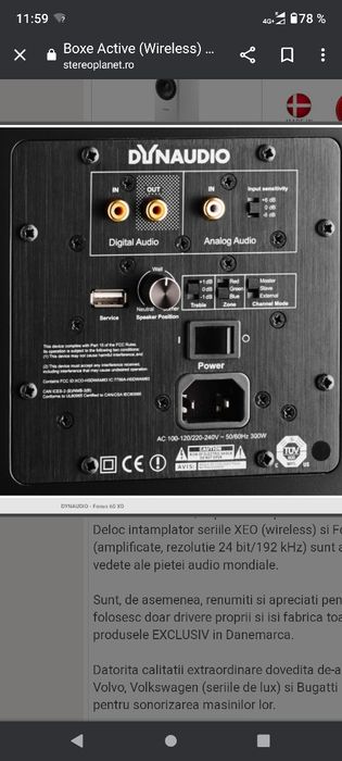 Dynaudio Focus 50 Boxe active (wireless) 600W