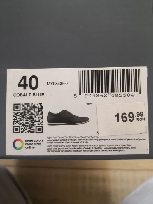 Pantofi mărimea 40