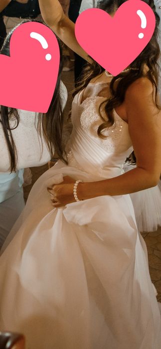 Булчинска рокля с корсет размер S до XL с було и перли