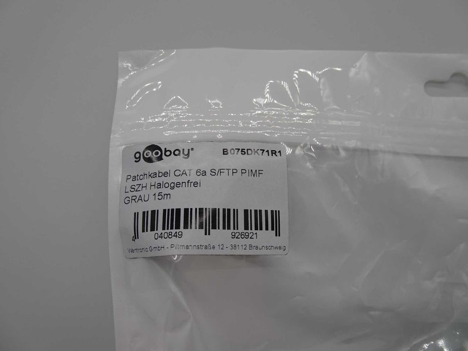 Cablu Goobay S / FTP,  cat 6A, mufat 2xRJ45 ethernet, 15 m