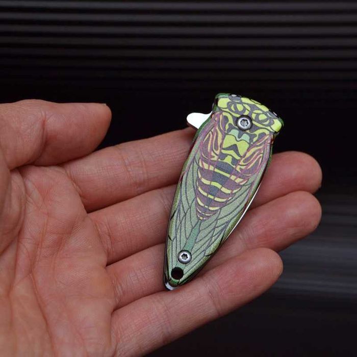 Briceag Mini Cicada, automat, Breloc cheie