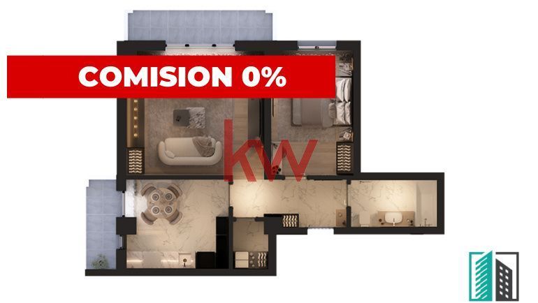 Apartament cu 2 camere decomandat in bloc nou finalizat, Visani! — fotografia 1